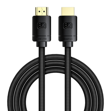 Baseus High Definition Series | Kabel HDMI 2.1 | 8K | 60Hz | 3D | HDR | 48Gbps | 2m | Czarny