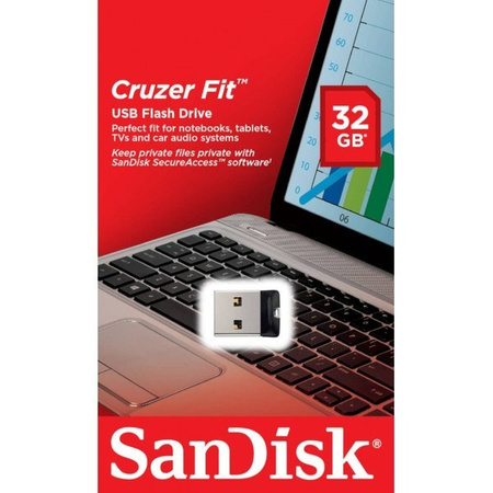 SanDisk CRUZER FIT USB 2.0 32 GB - Pamięc flash USB