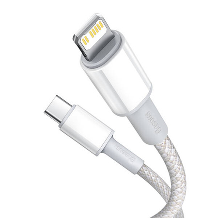 Baseus High Density Braided USB-C to Lightning cable, 20W, 5A, PD, 1m (white)