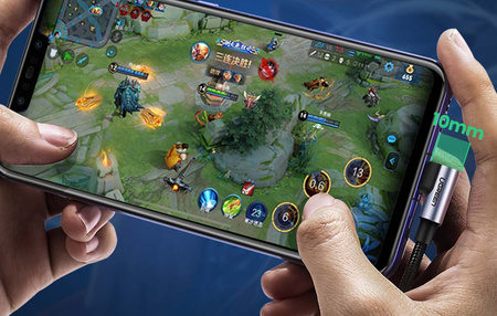 UGREEN US176, 3A, 2m (czarny) | Kabel USB do USB-C | kątowy