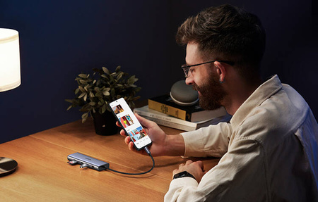 Adapter 10in1 UGREEN Revodok CM498 Hub USB to 3x USB-A 3.0, HDMI, VGA, RJ45, SD/TF, AUX3.5mm, PD Converter