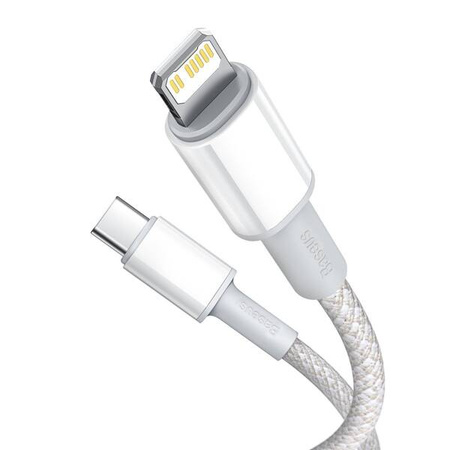 Baseus High Density Braided USB-C to Lightning cable, 20W, 5A, PD, 1m (white)