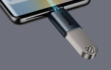 Baseus Ingenuity - adapter USB-C do USB-A, OTG (niebieski)