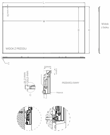 Suprema TAURUS Slim | Ekran ramowy slim