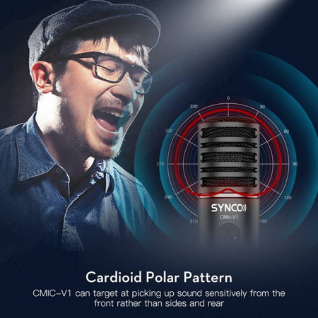 Mikrofon USB Z Odsłuchem Synco V1 - Pojemnościowy