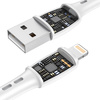 USB cable for Lightning Vipfan Racing X05, 3A, 2m (white)
