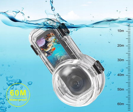Puluz PU760T | Insta360 X5 Invisible Dive Case | Niewidzialna obudowa | 60m | wodoszczelna | Insta360 Magnetic Quick Release