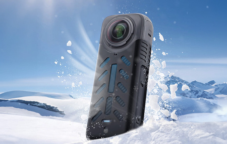 Sunnylife Silikonowa obudowa + osłona obiektywu do Insta360 X4 (czarna)