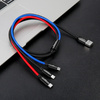 Ładowarka samochodowa Baseus z wyświetlaczem 24W + kabel USB 3w1 Baseus Three Primary Colors 1,2m