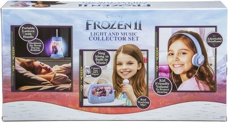 Frozen 2 - zestaw Kraina Lodu 2 3w1 torebka karaoke z mikrofonem, słuchawki, latarenka
