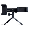 Double adjustable smartphone holder with tripod, black E-type live dual camera