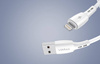 USB cable for Lightning Vipfan Racing X05, 3A, 2m (white)