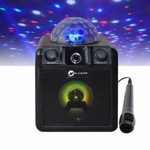 N-Gear Disco Block 410 - Bluetooth speaker with a Disco ball and a Karaoke microphone
