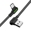 Mcdodo CA-5282 LED angled USB to USB-C cable, 1.8m (black)