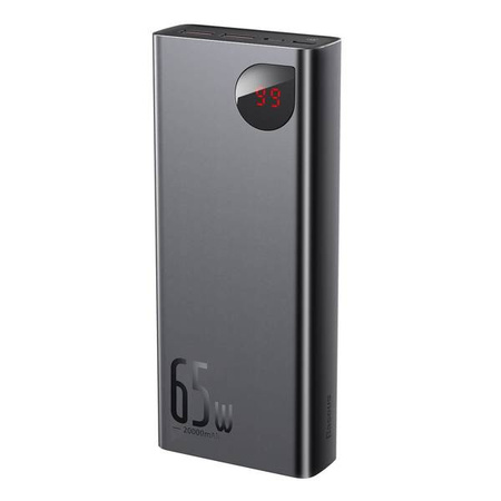Powerbank Baseus Adaman Metal 20000mAh, PD, QC 3.0, 65W, 2xUSB + USB-C + micro USB, (black)
