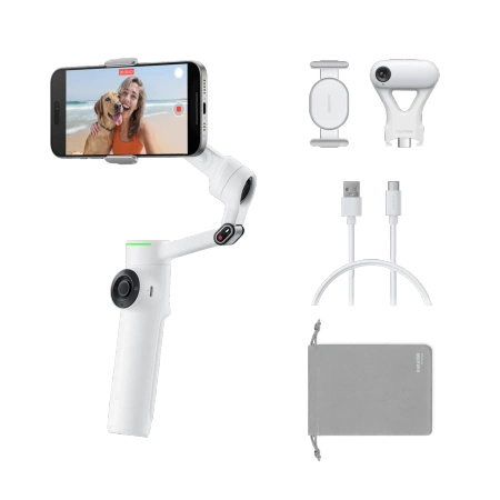  Insta360 Flow 2 Pro AI Tracker Bundle Summit White