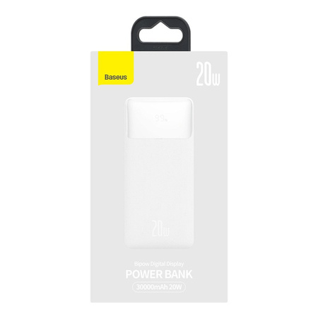 Powerbank Baseus Bipow 30000mAh, 2xUSB, USB-C, 20W (biały)