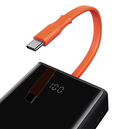 Baseus Elf 20000mAh power bank, PD, 2xUSB, USB-C + USB-C cable 65W (black)