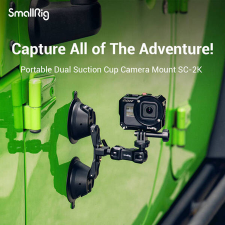 SmallRig 3566 Suction Cup Portable Dual with Camera Mount SC-2K