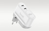 2xUSB-C Budi 65W charger (white)