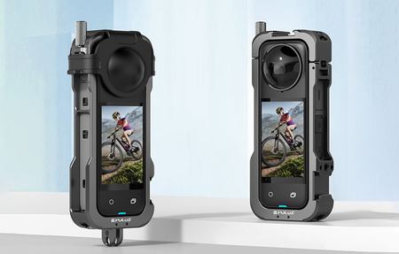 Puluz PU981B | metalowa obudowa ochronna z osłoną obiektywu do kamery Insta360 X4