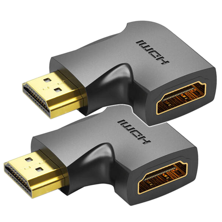 Vention AIOB0-2 angled HDMI adapter, 4K 60Hz (black) 2 pcs.