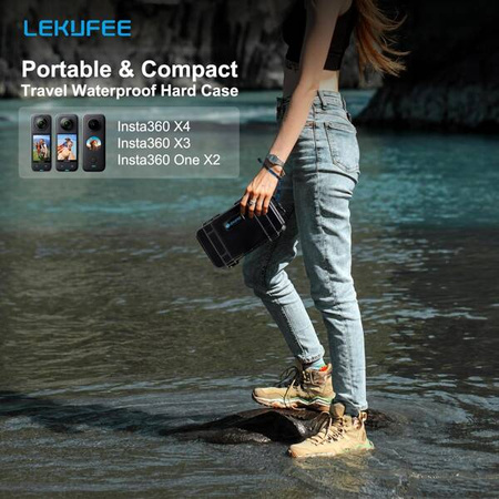 LEKUFEE Waterproof Hard Case for Insta360 X4, X3 ONE X2 and Accessories