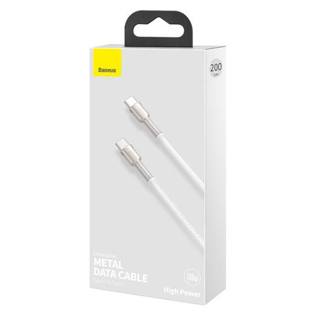 Baseus Cafule USB-C to USB-C cable, 100W, 2m (white)