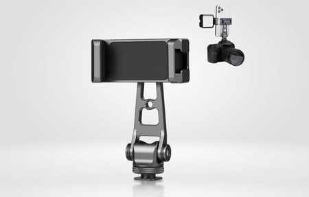 Obrotowy uchwyt na telefon Puluz z uniwersalnym mocowaniem 1/4 (czarny)