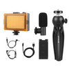 Puluz Live recording kit tripod + LED lamp + microphone + phone clip PKT3132B