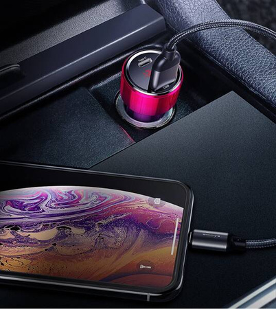 Baseus Magic USB + USB-C QC 4.0 PD 45W car charger (black)