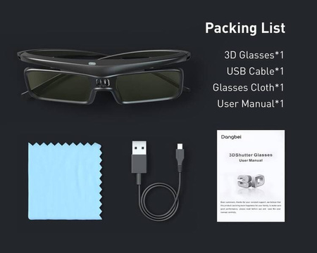 Dangbei okulary 3D z łączem DLP