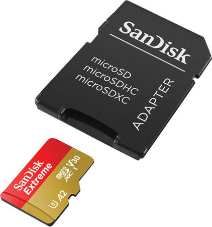 Karta SanDisk Extreme microSDXC 256 GB 190/130 MB/s A2 C10 V30 UHS-I U3