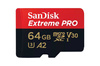 Karta SanDisk Extreme PRO microSDXC 64GB 200/90 MB/s A2 C10 V30 UHS-I U3