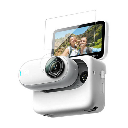 Set Glass Protection Lens Cover + LCD Screen Protector + Action Pod For Insta360 Go3 / Go 3 / Telesin / Is-flm-001