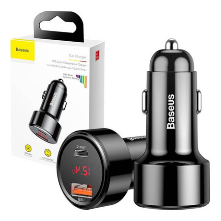 Baseus Magic USB + USB-C QC 4.0 PD 45W car charger (black)