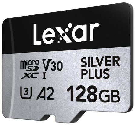microSDXC Silver Plus 1066x UHS-I/U3/A2/4K R205/W150 (V30) 128GB