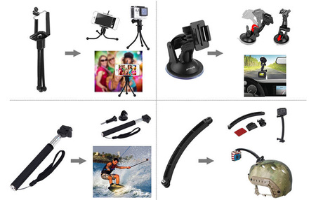 Zestaw 50 akcesoriów Puluz do kamer sportowych PKT39