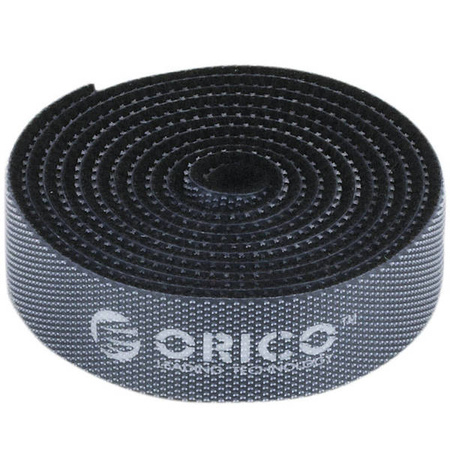 Velcro tape, cable organizer Orico 1m (black)