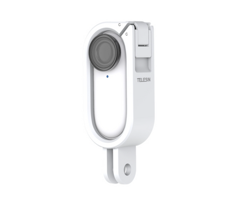Housing / Frame with Telesin mount for Insta360 GO 2 (IS-CFR-002) white