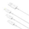Baseus Superior Data USB fast charging cable for M+L+C 3.5A 0.5M(White)