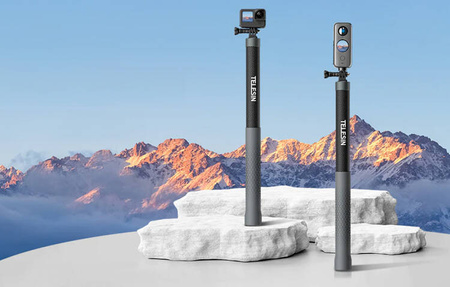 Telesin GP-MNP-300-3 |kijek selfie stick z włókna węglowego o długości 3m