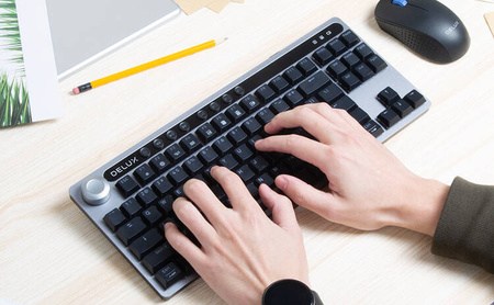 Keyboard Delux KS200D 2.4G+BT wireless mechanical keyboard
