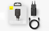 Baseus Super Si Quick Charger 1C 20W wall charger with USB-C to Lightning 1m cable (black)