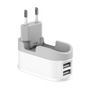 Budi network charger with timer function, 2xUSB-A, 12W, 2.4A (white)
