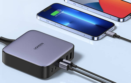 UGREEN CD271 mains charger 2xUSB-A, 4xUSB-C, GaN, 200W (black)