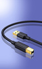 UGREEN US135 | Kabel USB 2.0 A-B do drukarki | pozłacany | 5m | czarny