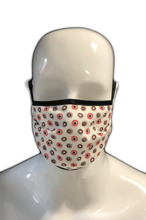 Becker Healthcare B2 - 2-layer FFP1 protective mask with elastic band (Black Flowers)