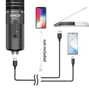 Mikrofon USB Z Odsłuchem Synco V1 - Pojemnościowy