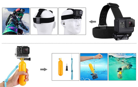 Zestaw 50 akcesoriów Puluz do kamer sportowych PKT39